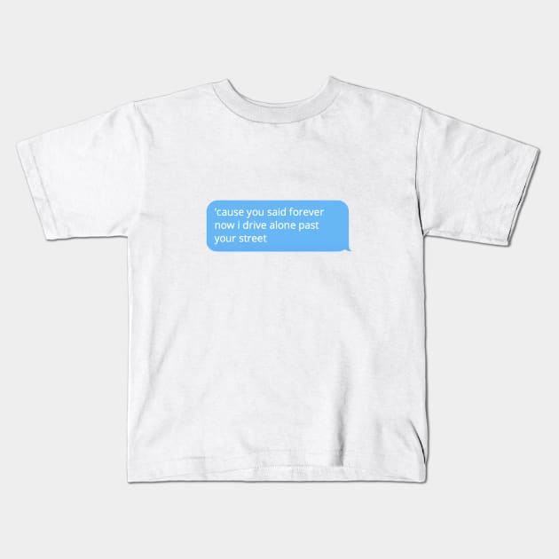 drivers license text message Kids T-Shirt by Rpadnis